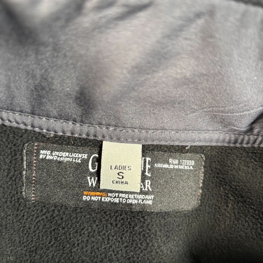 Harley Davidson Soft Shell Jacket Ladies Sz S Black Grey biker Staff Streetwear - Picture 5 of 10